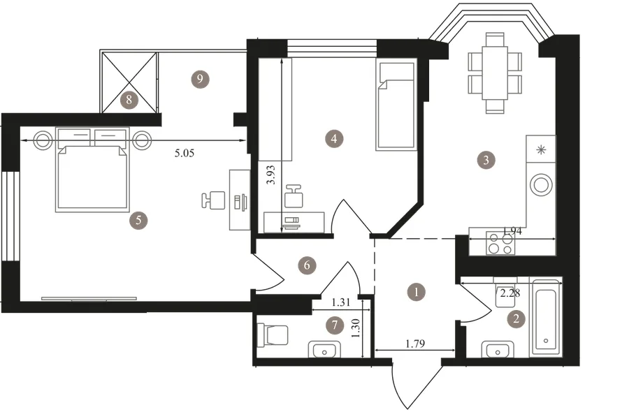 2-кімнатна квартира, 65 м², бул. Леоніда Бірюкова, 2а, Буча — фото 1
