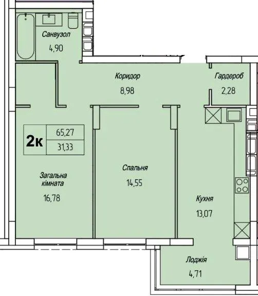 ЖК Панорама — 65.3 м²