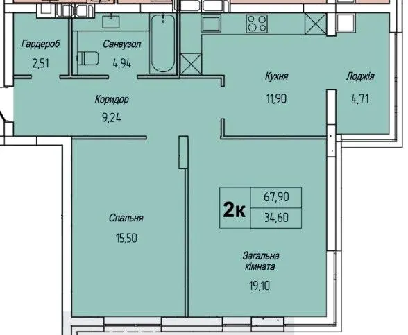 ЖК Панорама — 67.9 м²