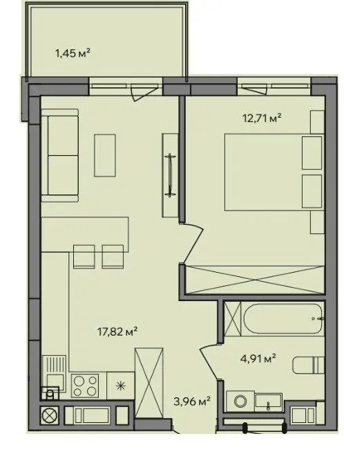 Житловий квартал Central Park — 40.9 м²