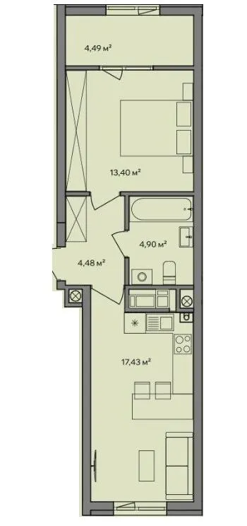 Житловий квартал Central Park — 45.7 м²