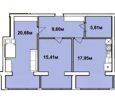 ЖК Площа Ринок — 67.7 м²