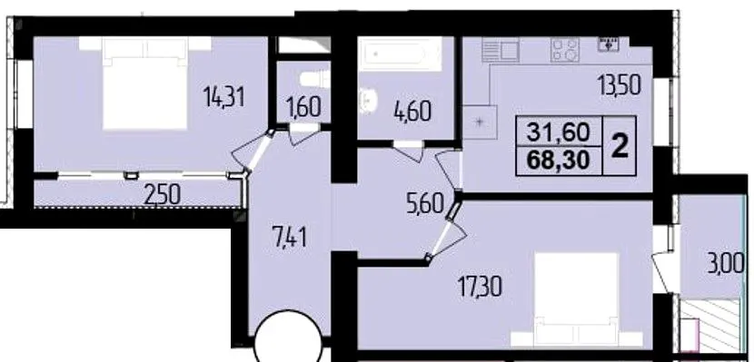 ЖК Budapest Dream — 68.3 м²