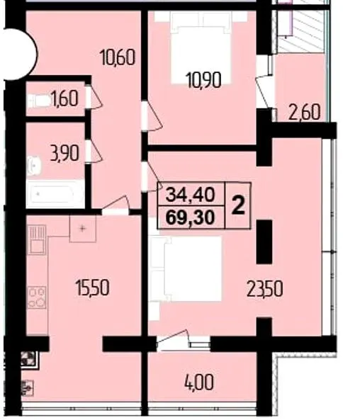 ЖК Budapest Dream — 69.3 м²