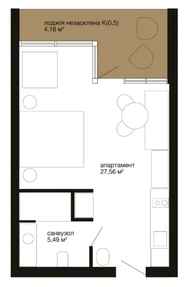 Апарт-готель Son Daven — 37.2 м²