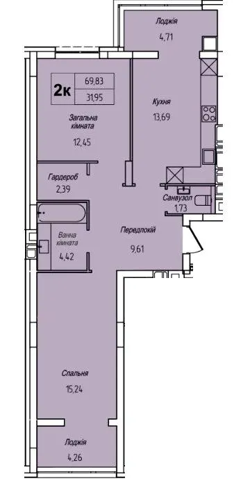 ЖК Панорама — 69.8 м²