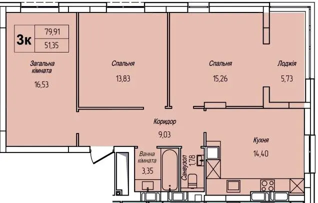 ЖК Панорама — 79.9 м²