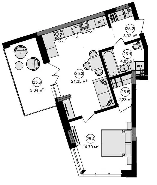 ЖК Eden Park — 49.5 м²