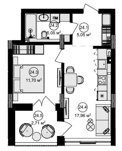 ЖК Eden Park — 42.5 м²