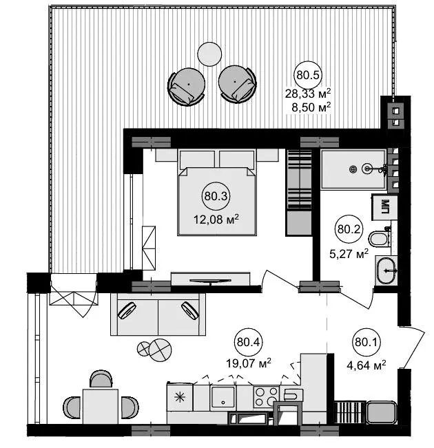 ЖК Eden Park — 49.6 м²