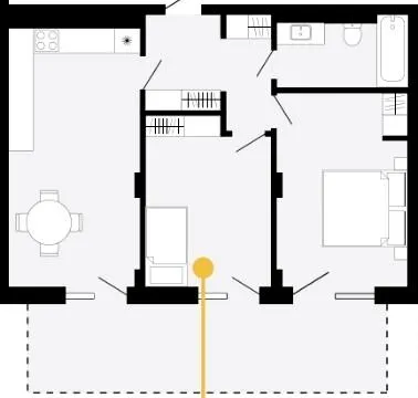 ЖК Шведський квартал — 63.2 м²