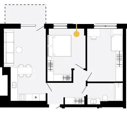 ЖК Шведський квартал — 61.4 м²