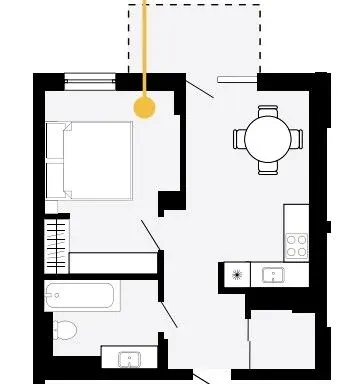 ЖК Шведський квартал — 38.3 м²