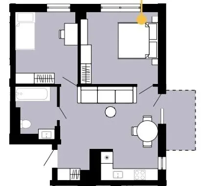 ЖК Шведський квартал — 54.9 м²