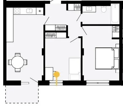 ЖК Шведський квартал — 58.8 м²