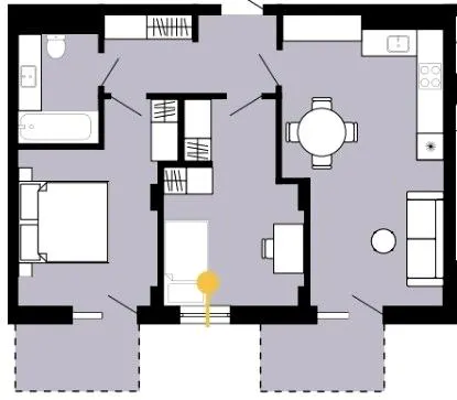 ЖК Шведський квартал — 60.5 м²