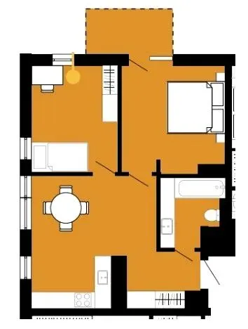 ЖК Шведський квартал — 53.8 м²