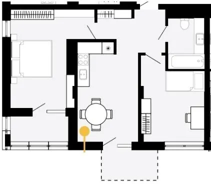ЖК Шведський квартал — 55.5 м²