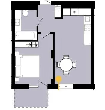 ЖК Шведський квартал — 39.2 м²