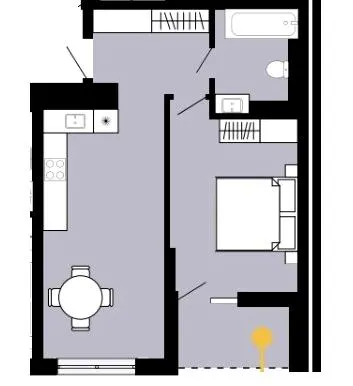 ЖК Шведський квартал — 45.2 м²