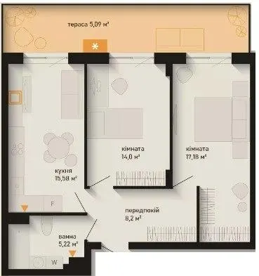 ЖК Noveli — 65.3 м²