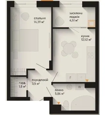 ЖК Noveli — 42.6 м²