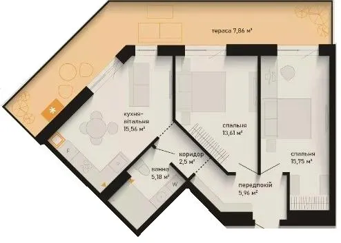ЖК Noveli — 66.4 м²