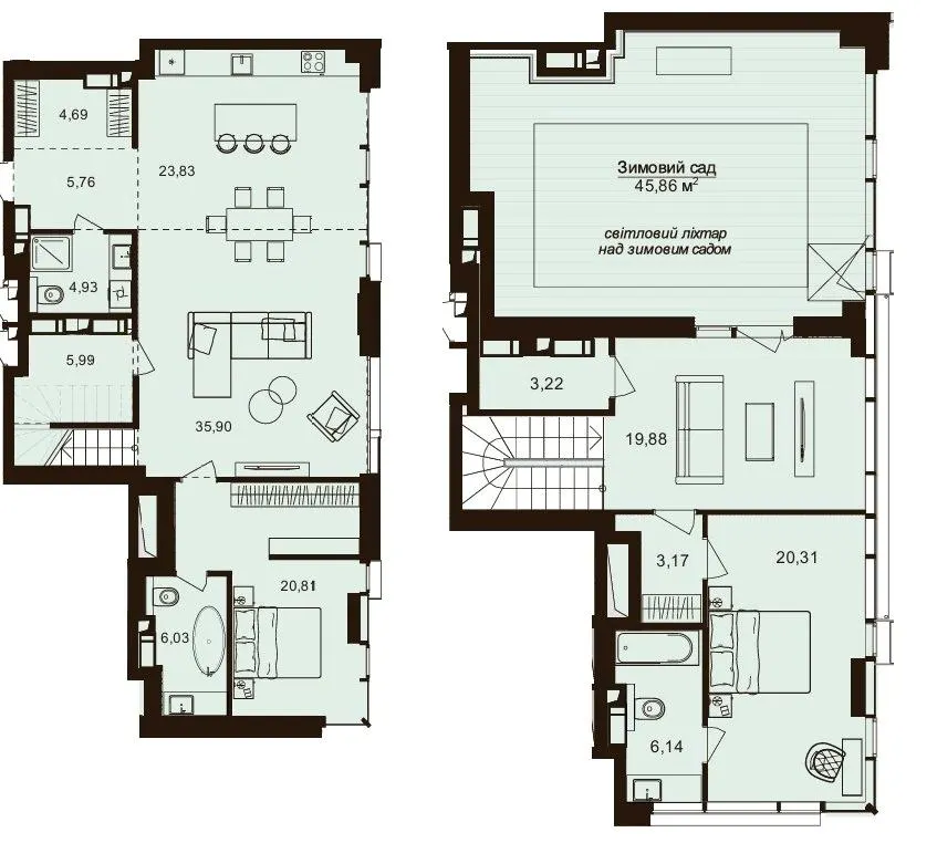 ЖК Новопечерські Липки — 206.5 м²