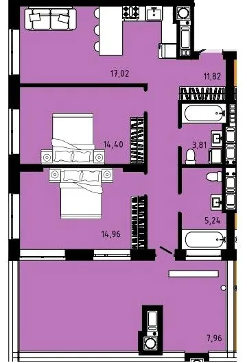 ЖК CONTINENT STREET — 75.2 м²