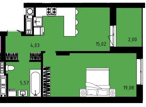ЖК CONTINENT STREET — 45.7 м²