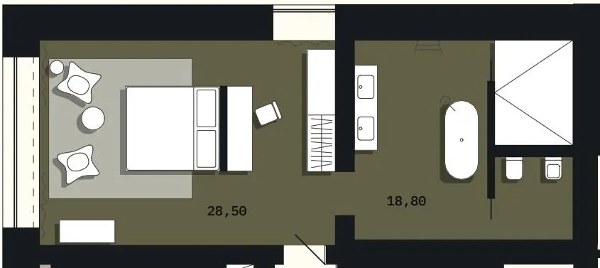 Апарт-готель THE FIELDS — 47.3 м²