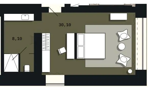 Апарт-готель THE FIELDS — 38.2 м²