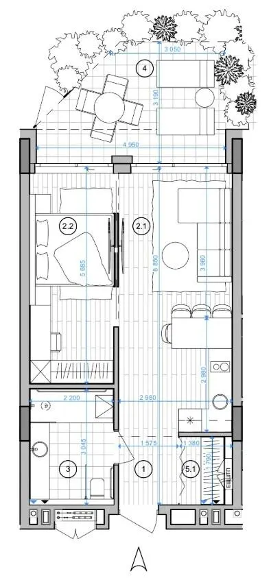 Апарт-комплекс ESCAPE City — 48.9 м²