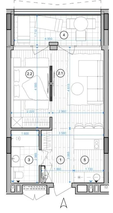 Апарт-комплекс ESCAPE City — 43.5 м²