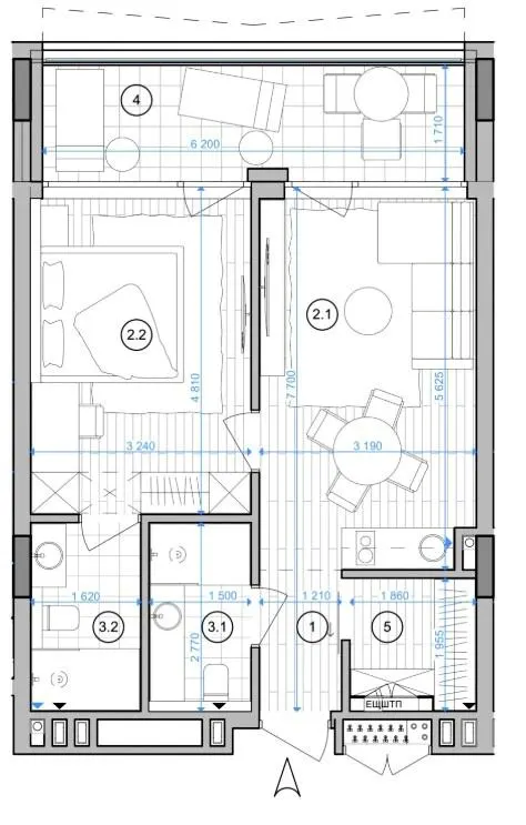 Апарт-комплекс ESCAPE City — 53 м²