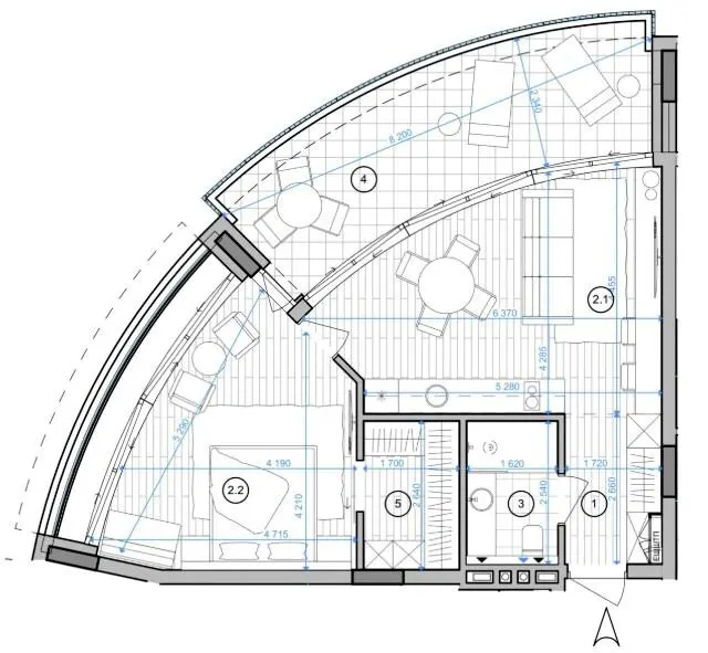 Апарт-комплекс ESCAPE City — 62.5 м²