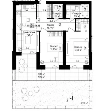 Масив SMART &amp; GREEN — 66.1 м²