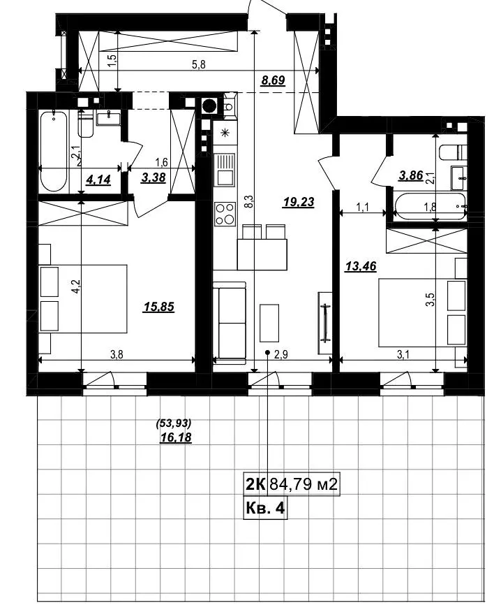 Масив SMART &amp; GREEN — 84.8 м²
