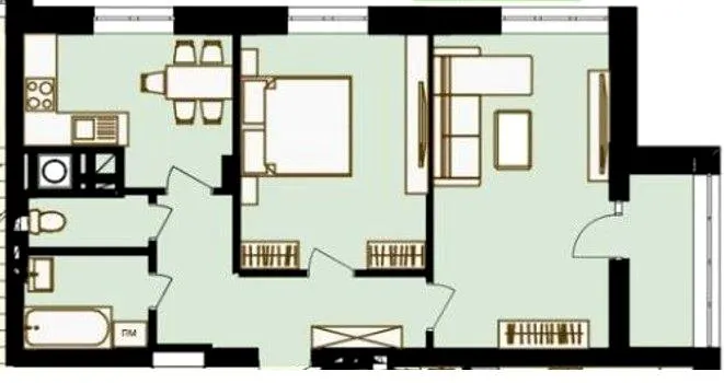 ЖК Золотий Рарог — 59 м²