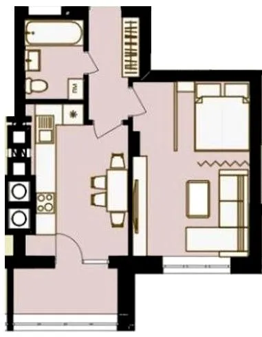 ЖК Золотий Рарог — 39 м²