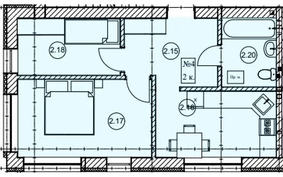 ЖК Мрія — 44.4 м²