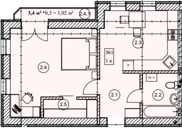 ЖК Мрія — 50.1 м²