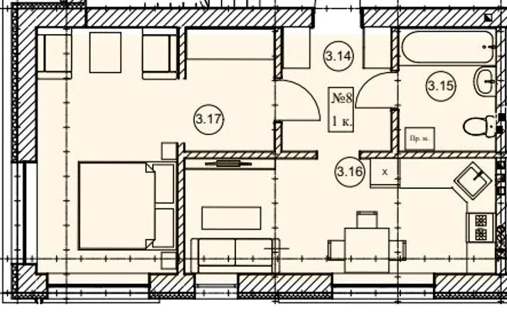ЖК Мрія — 44.9 м²