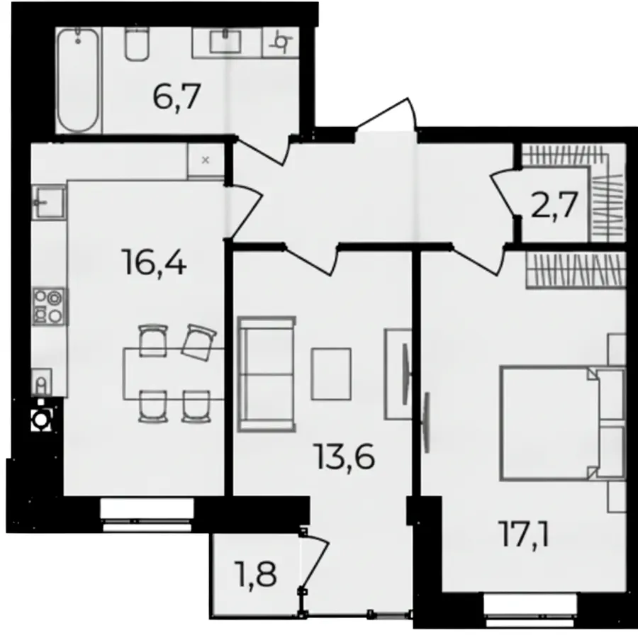 ЖК Forest Home — 65.4 м²