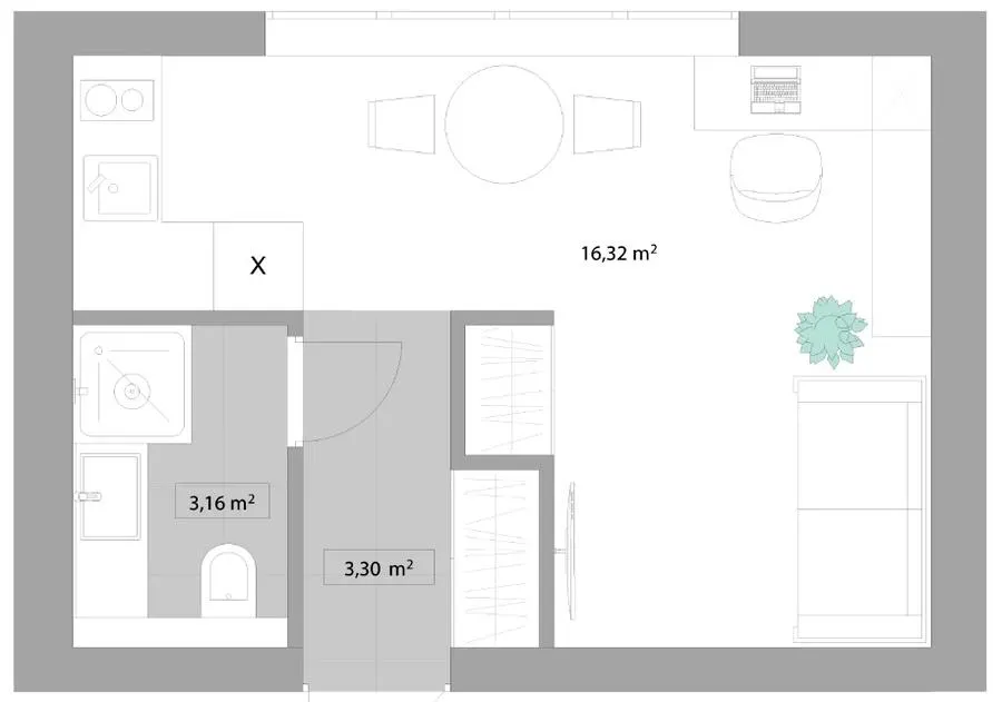 Апарт-комплекс PRO MISTO — 22.8 м²