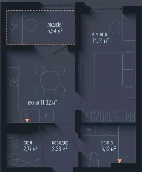 ЖК Brooklyn — 42.3 м²