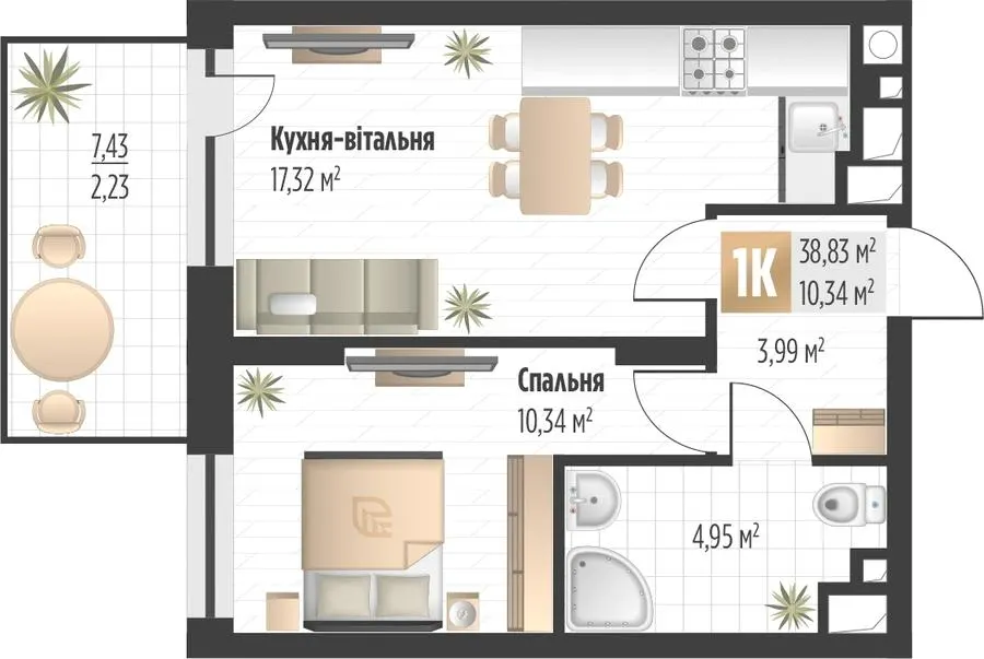 ЖК SOUL PARK — 38.8 м²