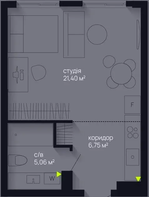 ЖК Manhattan Up — 33.2 м²