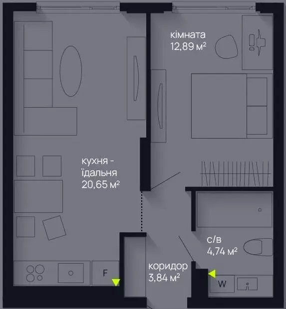 ЖК Manhattan Up — 42.1 м²