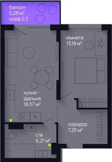 ЖК Manhattan Up — 46.8 м²